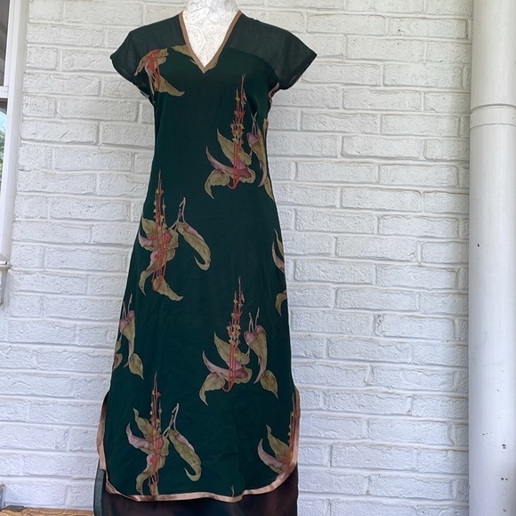 Rare Vintage Made in England Carnaby Street Design by Aristos Maxi Dress - Picture 14 of 15
